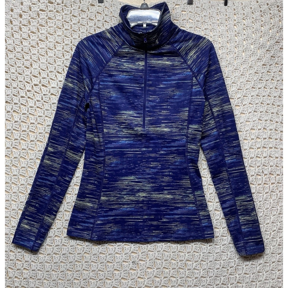 Under Armour Top Pullover Women Sz S Blue Cold Gear Compression Long‎ Sleeve